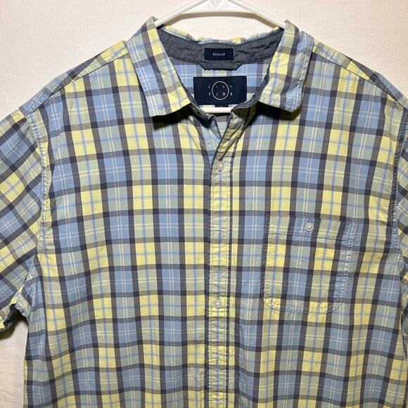 EvenTide Short Sleeve Men's Xl Plaid Button Down - Picture 1 of 7